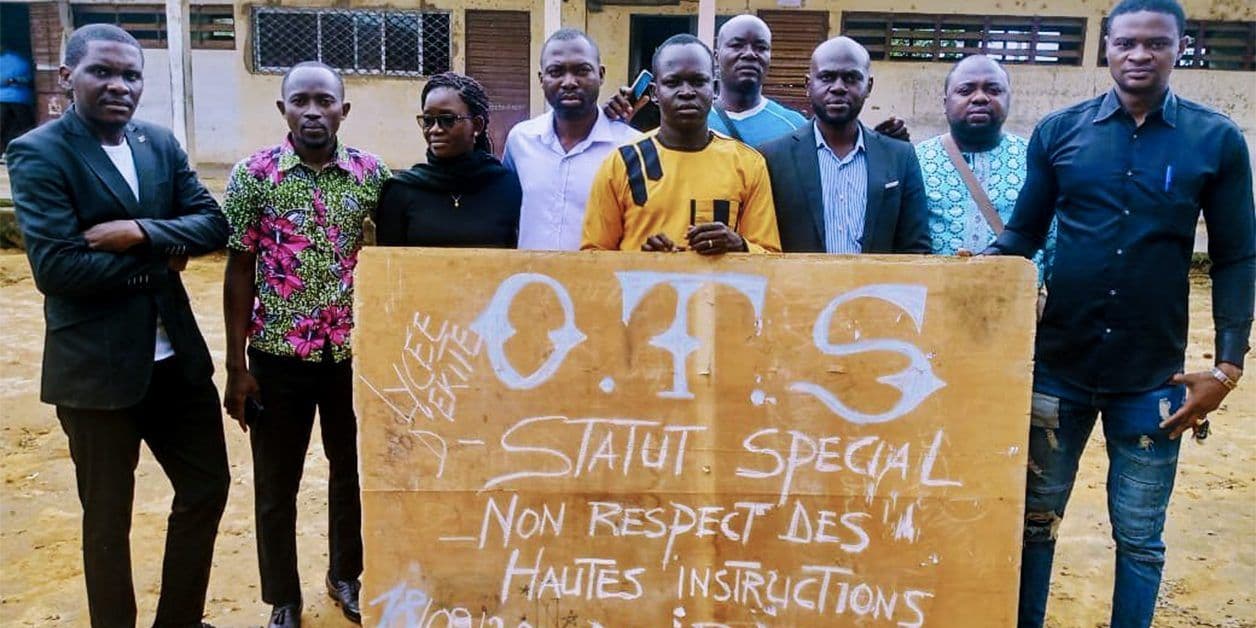 Enseignants mobilisés autour des revendications du mouvement OTS.